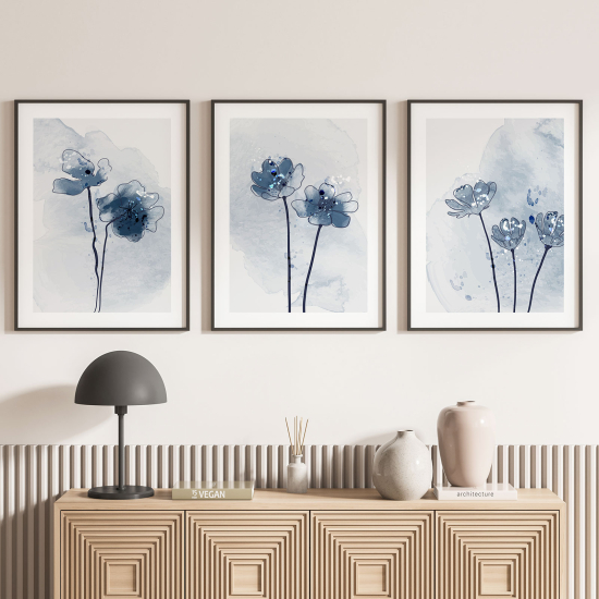 Set Of 3 Posters - Flowers