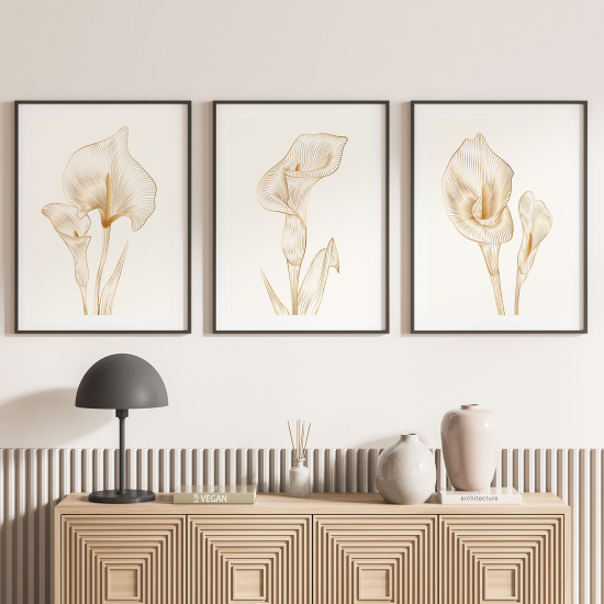 Set Of 3 Posters - Flowers