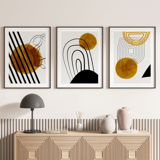 Set Of 3 Posters - Geometric Abstract