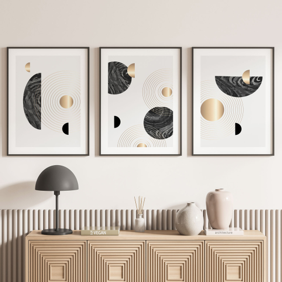 Set Of 3 Posters - Geometric Abstract