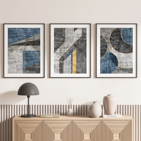 Set Of 3 Posters - Geometric Design