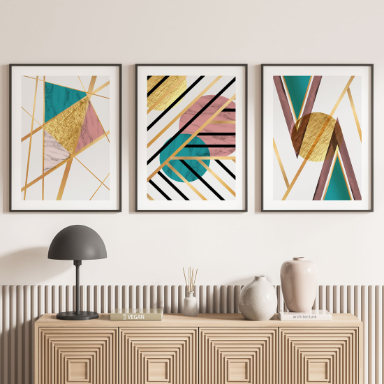 Set Of 3 Posters - Geometric Shapes