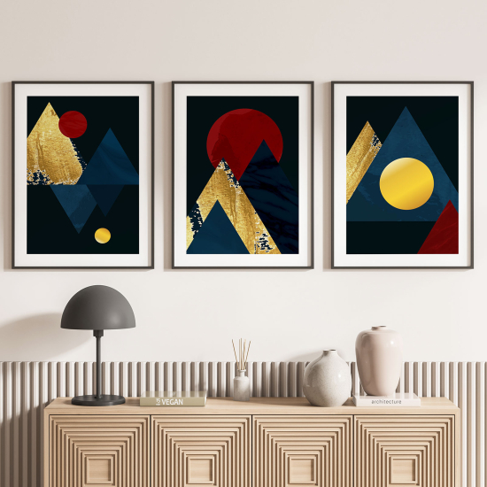 Set Of 3 Posters - Geometric Shapes