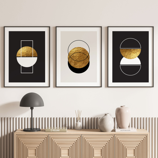 Set Of 3 Posters - Geometric Shapes