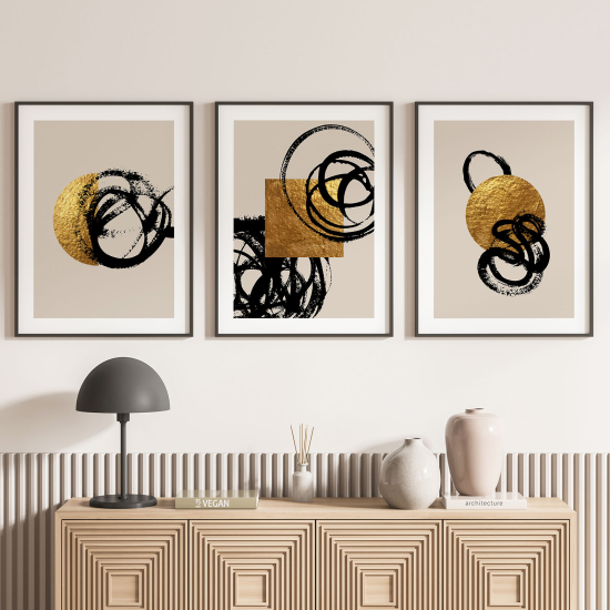 Set Of 3 Posters - Geometric shapes