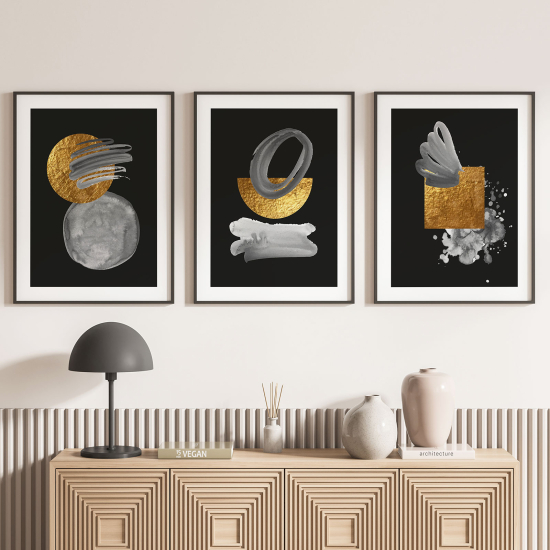 Set Of 3 Posters - Geometric shapes