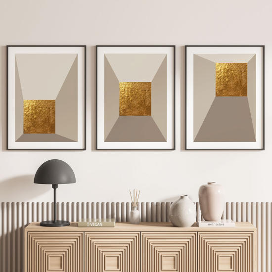 Set Of 3 Posters - Geometric shapes