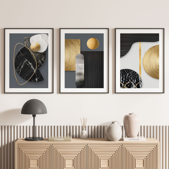 Set Of 3 Posters - Geometric shapes