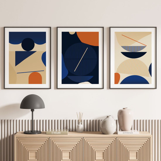 Set Of 3 Posters - Geometric Shapes