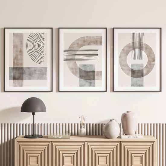 Set Of 3 Posters - Geometric shapes