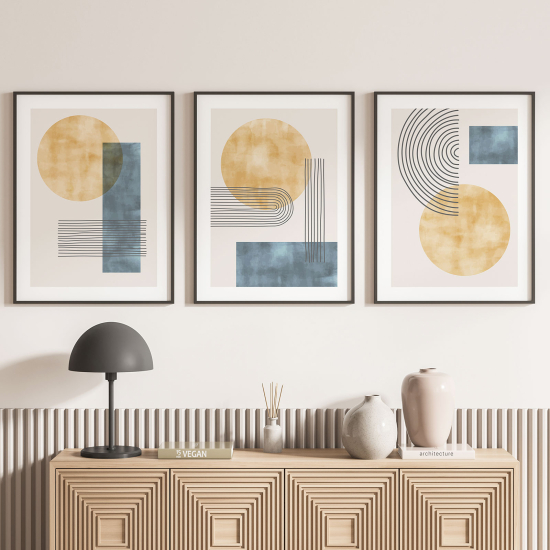 Set Of 3 Posters - Geometric shapes