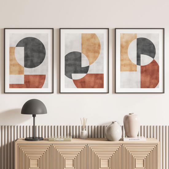 Set Of 3 Posters - Geometric shapes