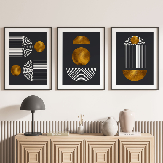 Set Of 3 Posters - Geometric shapes