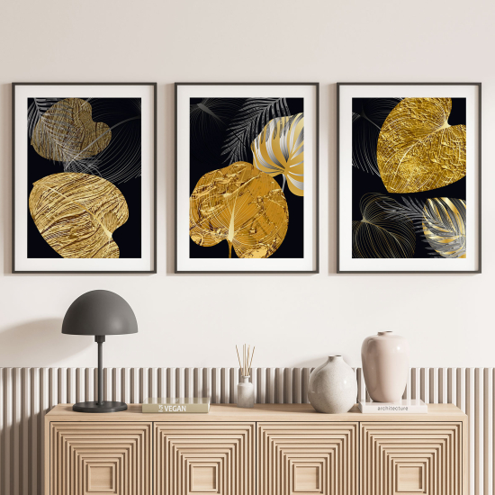 Set Of 3 Posters - Leaves