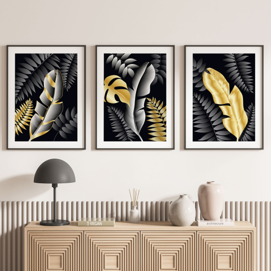 Set Of 3 Posters - Leaves