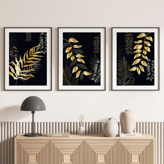 Set Of 3 Posters - Leaves