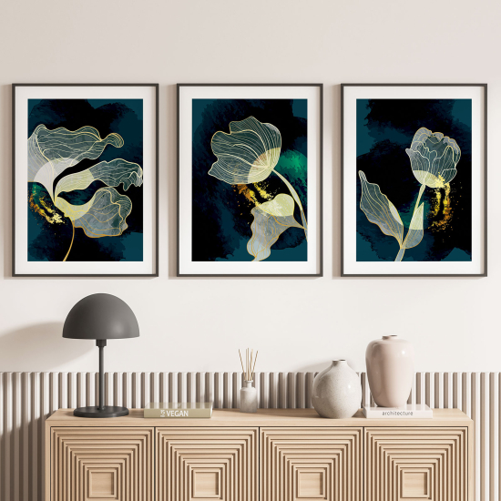 Set Of 3 Posters - Leaves