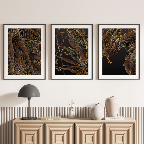 Set Of 3 Posters - Leaves