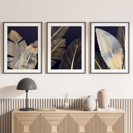 Set Of 3 Posters - Leaves