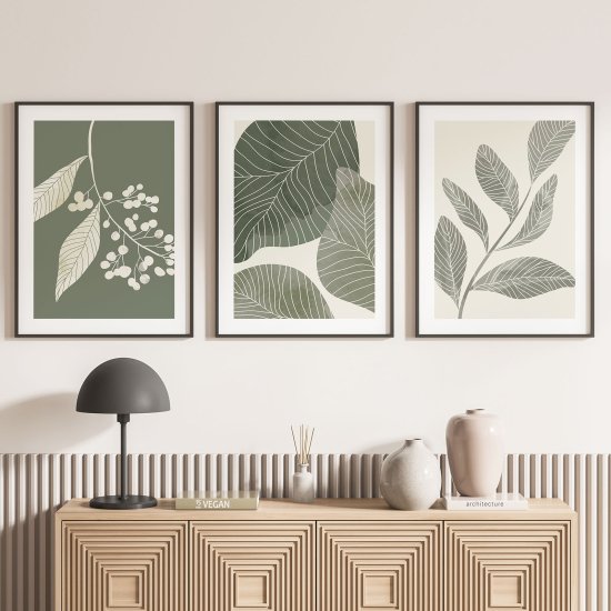 Set Of 3 Posters - Leaves