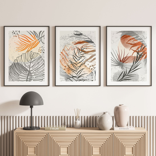 Set Of 3 Posters - Leaves