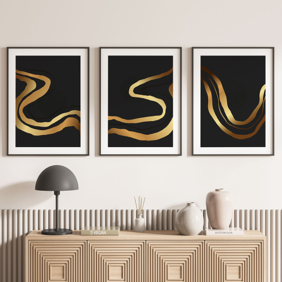 Set Of 3 Posters - Lines