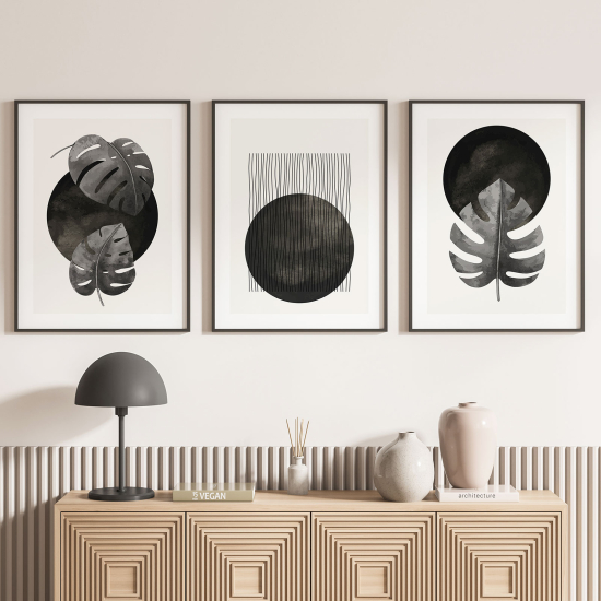 Set Of 3 Posters - Palm leaves