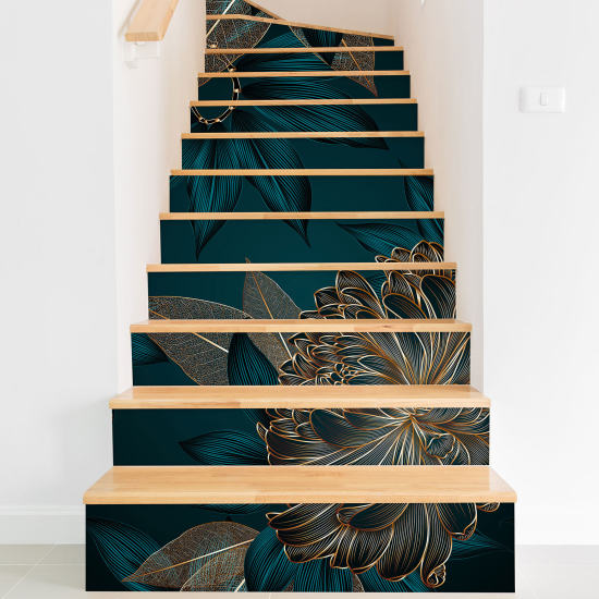 Stair riser stickers - Flowers