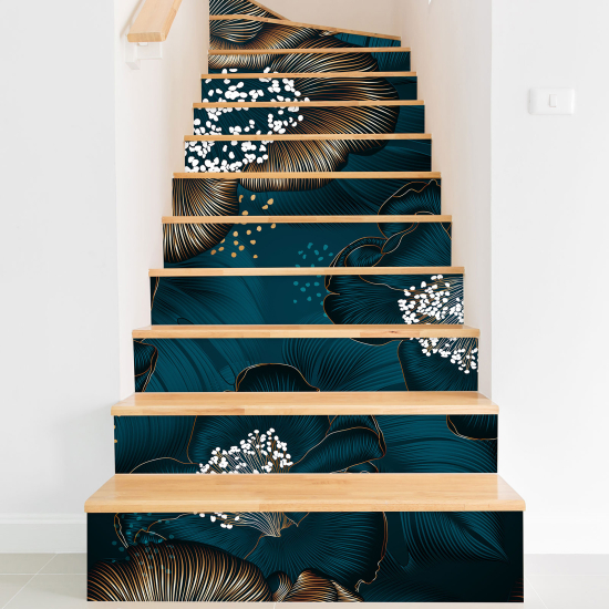 Stair riser stickers - Flowers