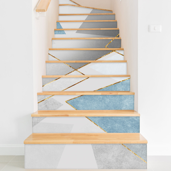 Stair riser stickers - Geometric Pattern