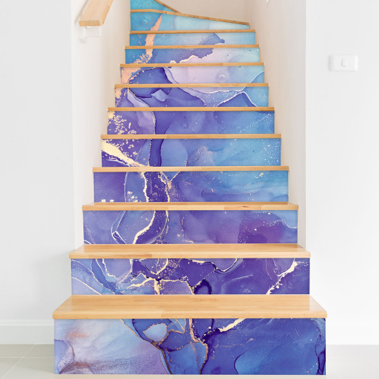 Stair riser stickers - Marbled Effect