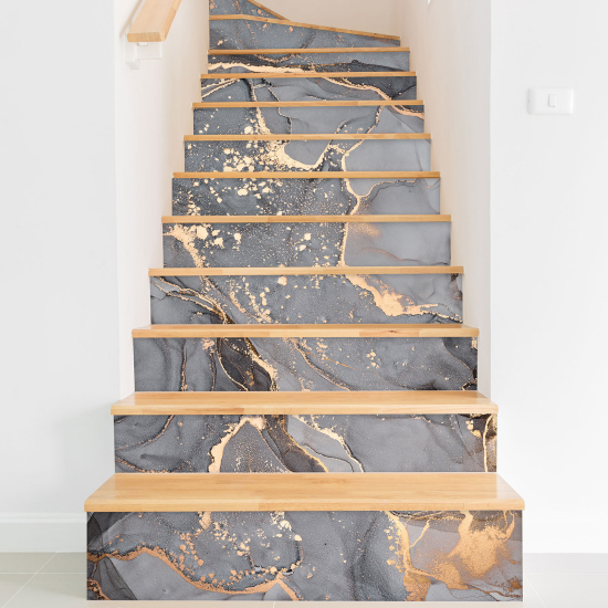 Stair riser stickers - Marbled Effect