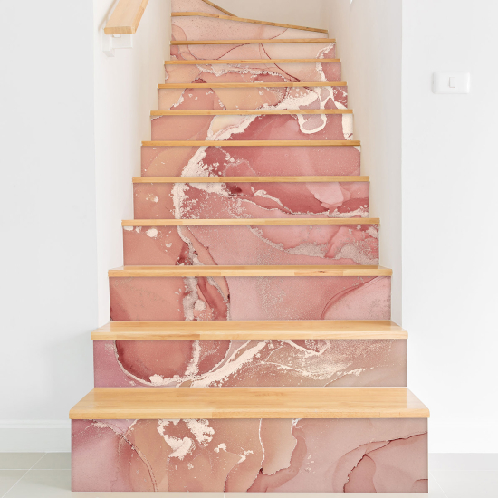 Stair riser stickers - Marbled Effect