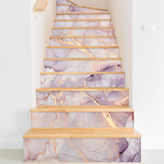 Stair riser stickers - Marbled Effect