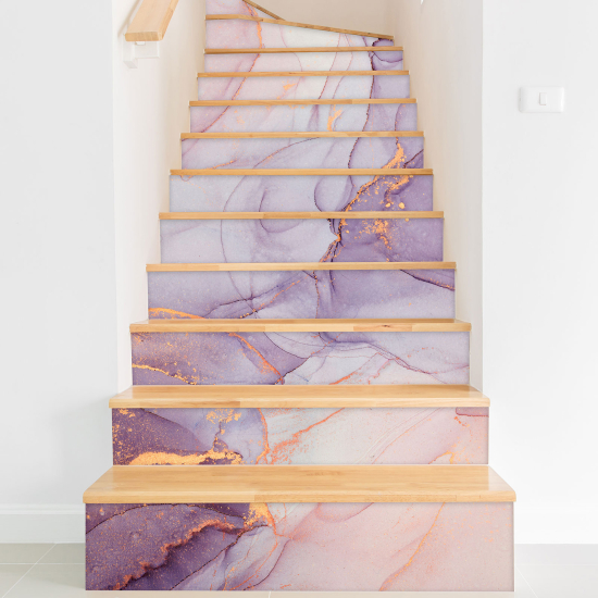 Stair riser stickers - Marbled Effect