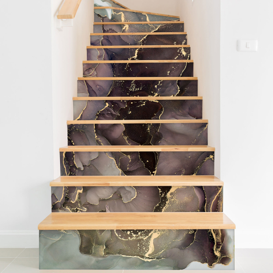 Stair riser stickers - Marbled Effect