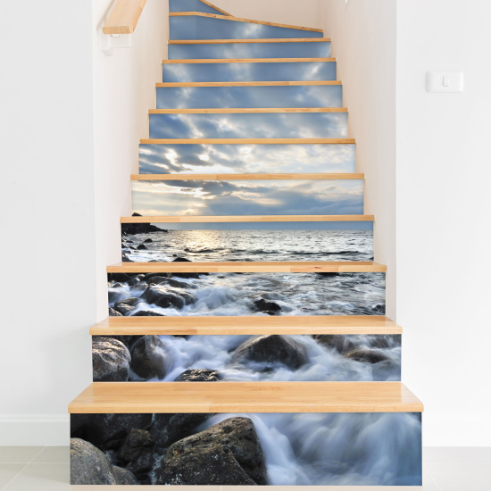 Stair riser stickers - Sea View