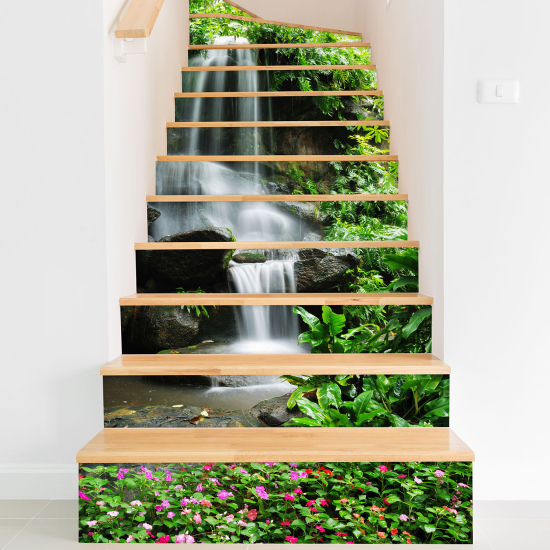 Stair riser stickers - Waterfall