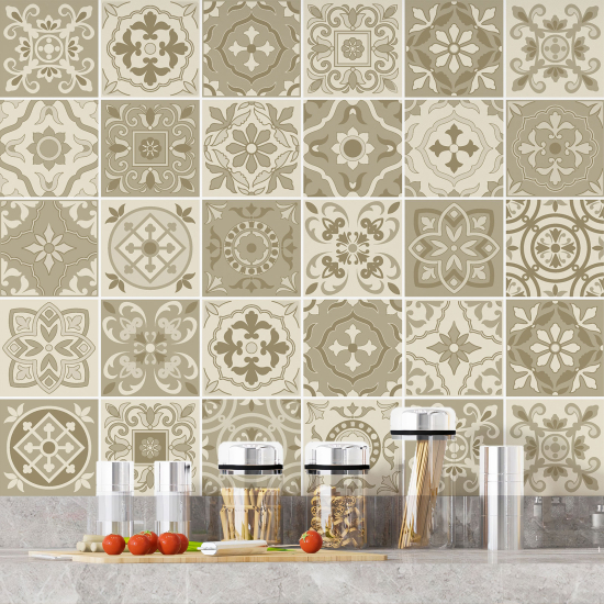 Tiles Stickers - Cement tile pattern