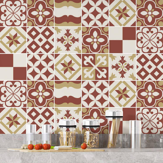 Tiles Stickers - Cement tile pattern