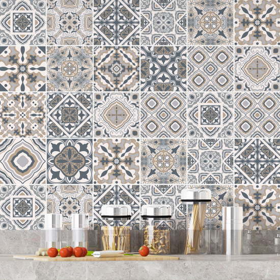 Tiles Stickers - Cement tile pattern