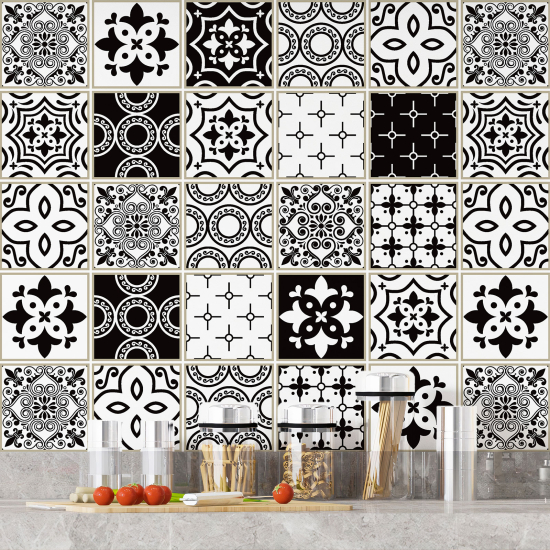 Tiles Stickers - Cement tile pattern