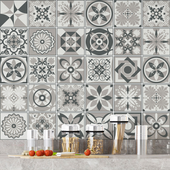 Tiles Stickers - Cement tile pattern