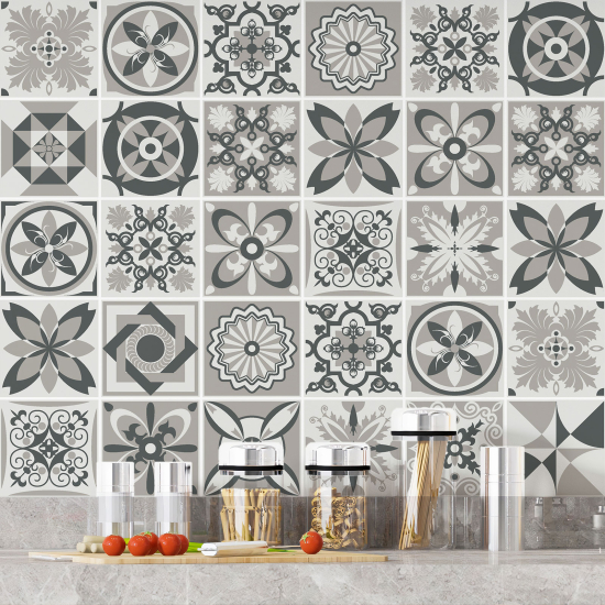 Tiles Stickers - Cement tile pattern