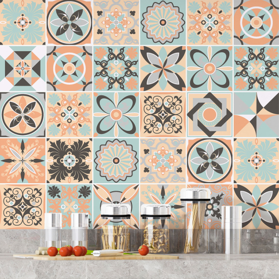 Tiles Stickers - Cement tile pattern