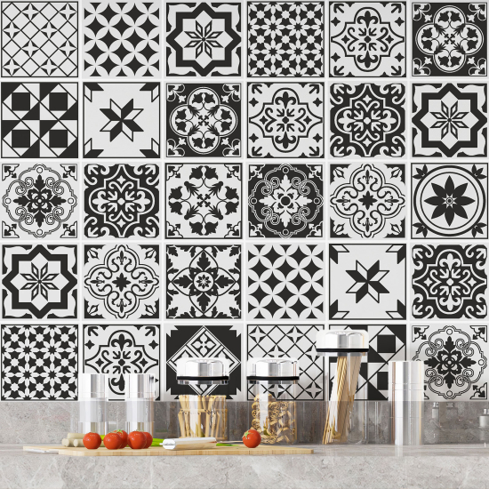 Tiles Stickers - Cement tile pattern