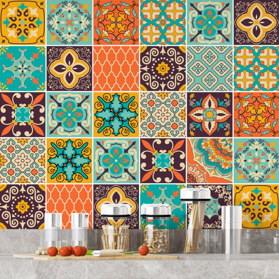 Tiles Stickers - Cement tile pattern