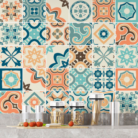 Tiles Stickers - Cement tile pattern