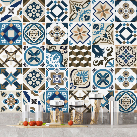 Tiles Stickers - Cement tile pattern