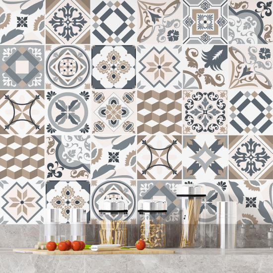 Tiles Stickers - Cement tile pattern